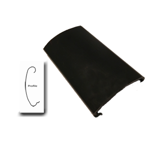A black leather case next to a white sheet.