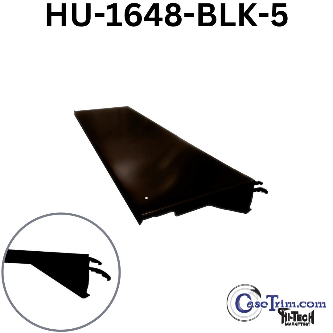 Shelf Hussmann Black 16x48 5-Position - Hu - 1648 blk-5 - black - Hu - 1648 blk-5.