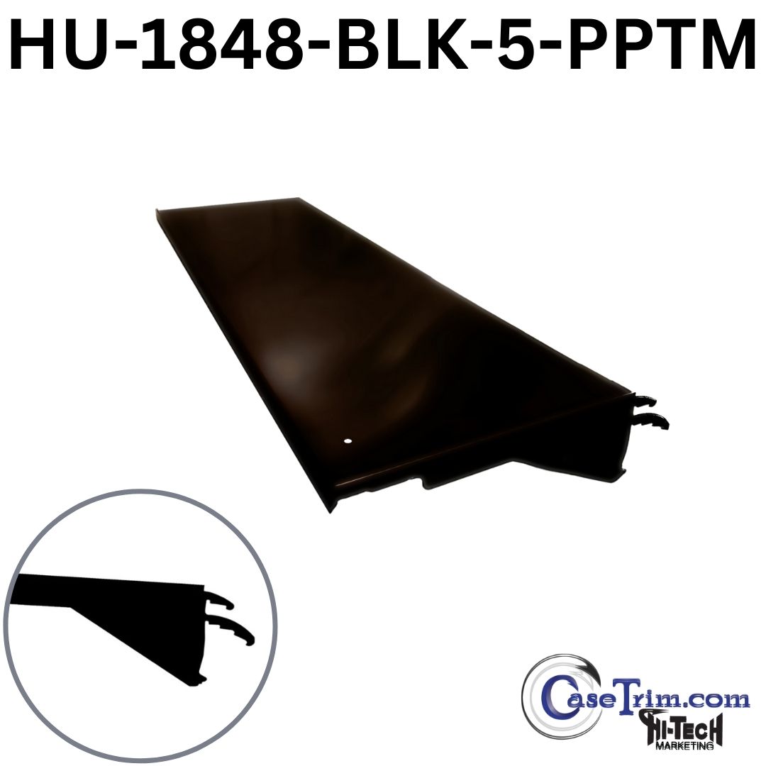 Shelf Hussmann Black 18x48 PPTM 5-Position - 184 - blk - 5 - ptm - black.