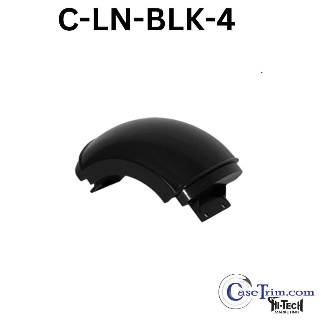 A black plastic object with the words " c-ln blk 4 ".