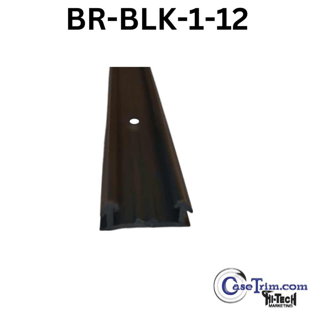 Black plastic trim molding BR-BLK-1-12.