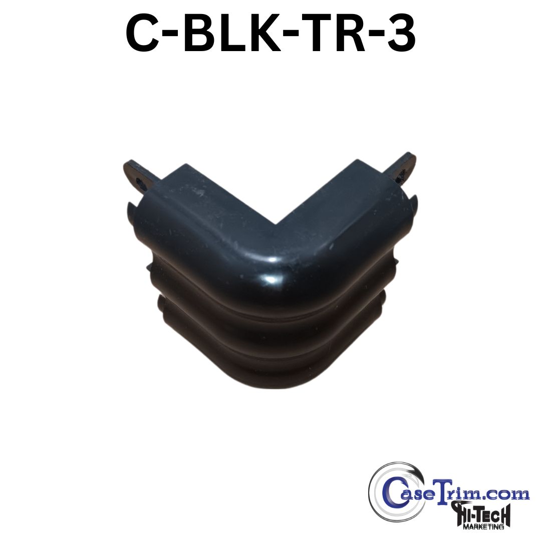 Black plastic corner trim, C-BLK-TR-3.