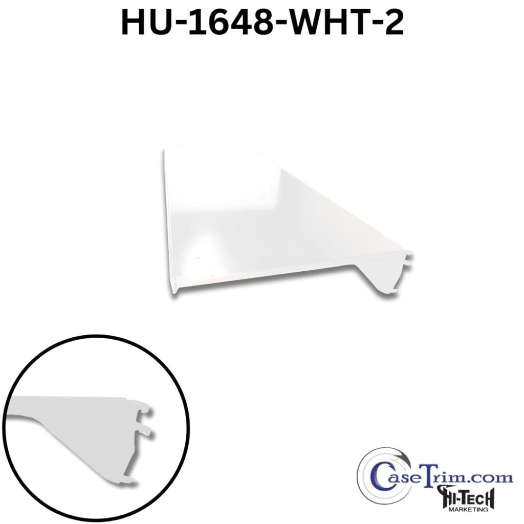 White metal shelf bracket HU-1648-WHT-2.