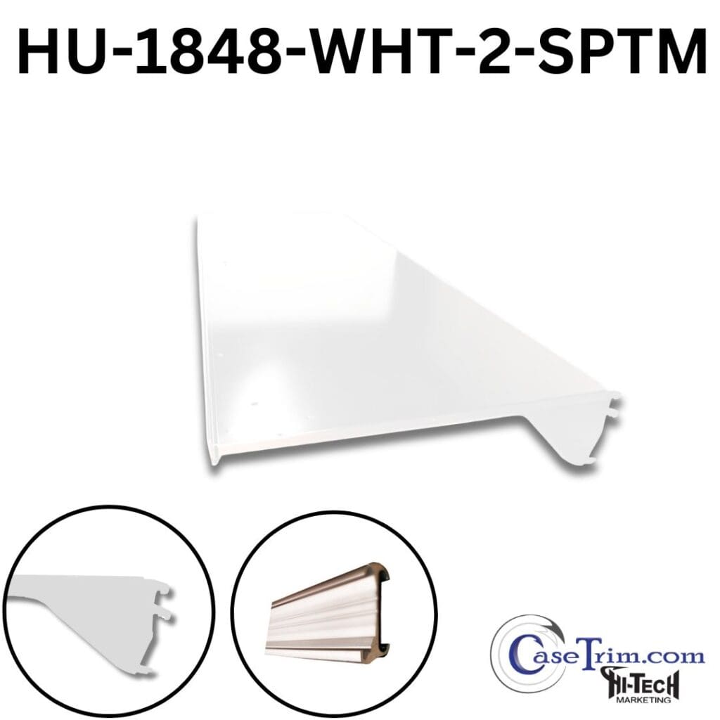 White shelf bracket, part HU-1848-WHT-2-SPTM.