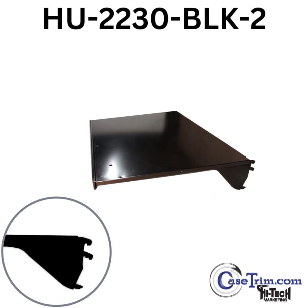 Black metal shelf, HU-2230-BLK-2.