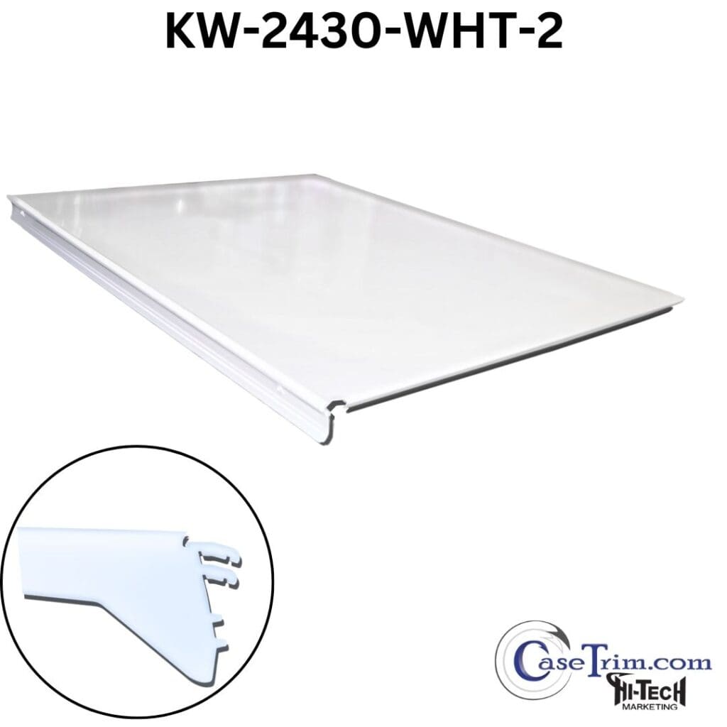 White refrigerator shelf trim, KW-2430-WHT-2.